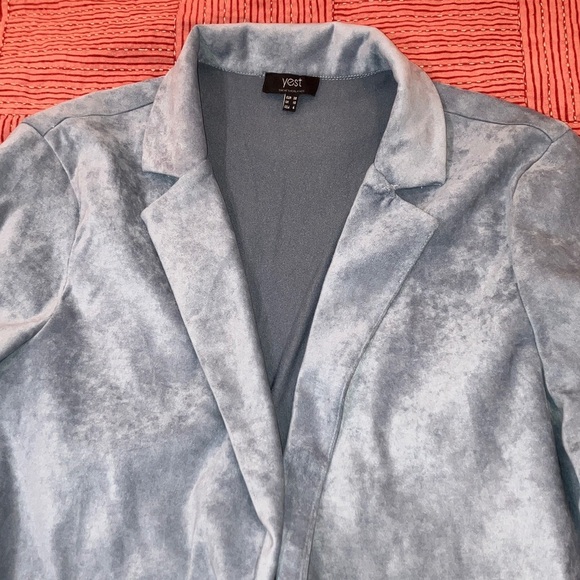 Yest Women's size 6 Light blue Blazer - lightweight suede like material - Picture 14 of 16